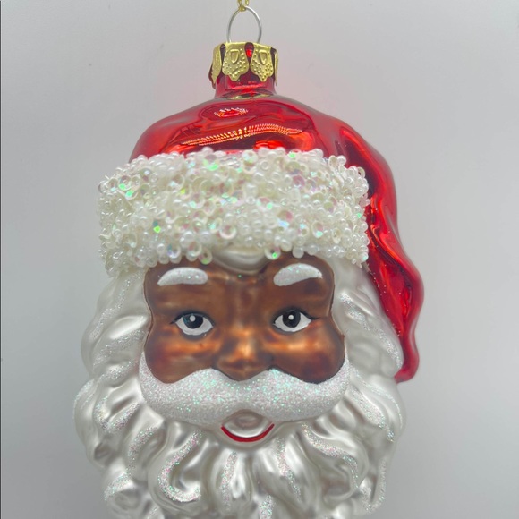 Black Santa Real Genuine Glass Blown Christmas Tree Ornament and FREE $15 GIft! - Picture 7 of 11